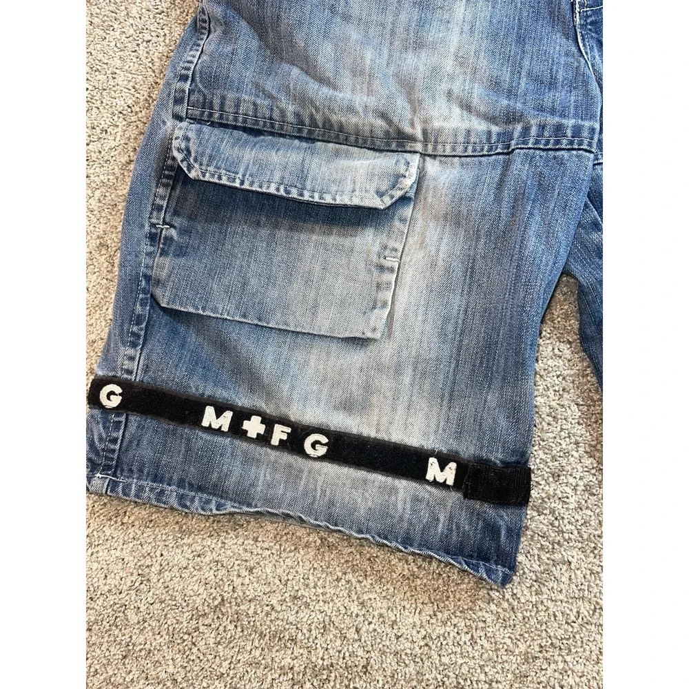 VTG Marithe Francois Girbaud Denim Cargo Shorts Size 36 Y2K Shuttle Tape Baggy